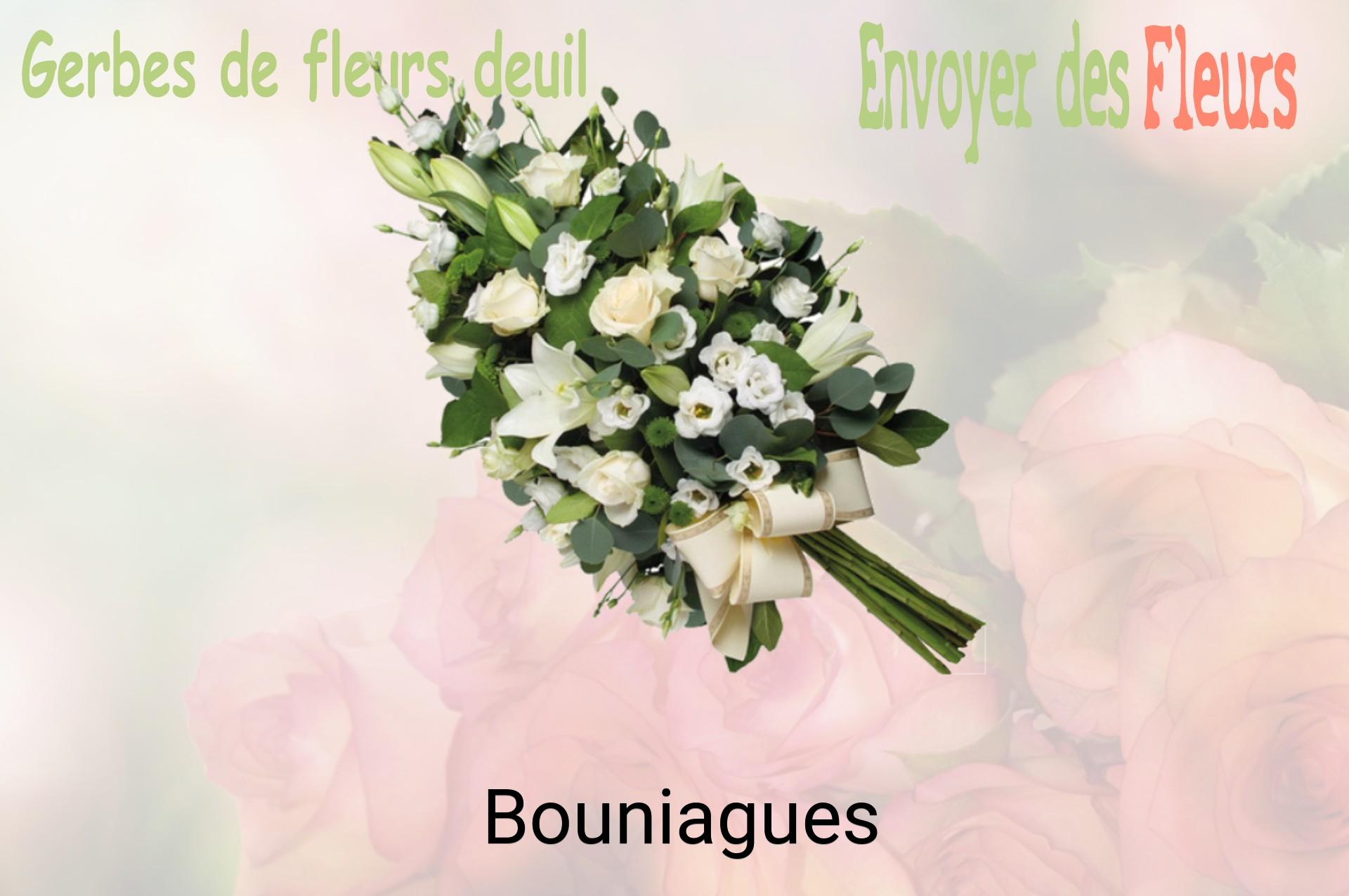 Gerbe de fleurs de deuil livrée à Bouniagues